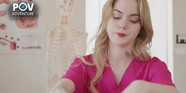 american,big tits,blonde,blowjob,doctor,massage,nurse,office,petite blonde,pov,real