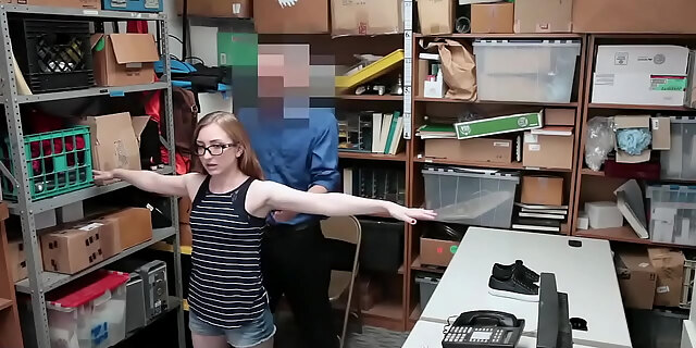caught,hardcore,office,police,punishment,small tits,spy,teen,tight pussy